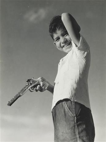 ARTHUR ROTHSTEIN (195-1985) Boy with gun * Men at tractor * Man in hat.